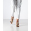 Werner Kern Holly goudkleurige latin dansschoenen voor dames met een gescheiden zool