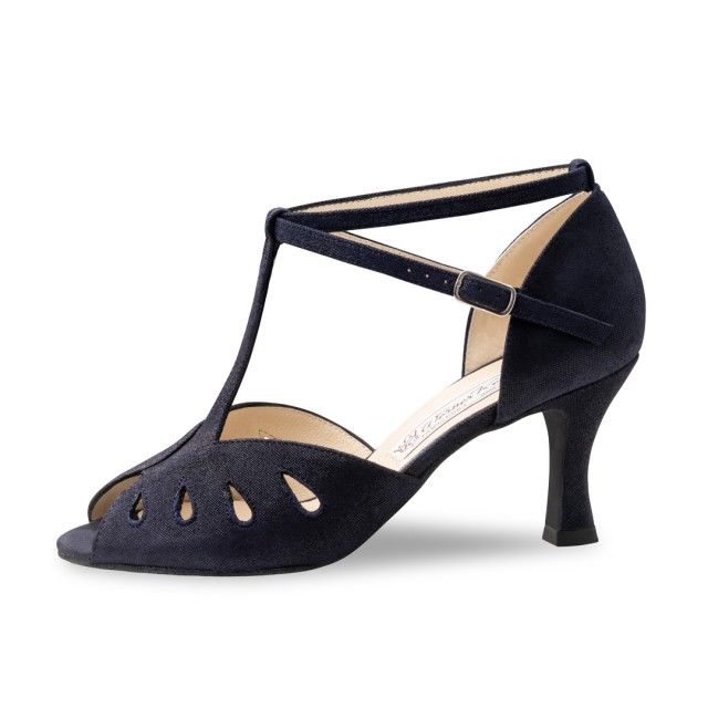 Werner Kern Lindsay Blauw Suede Dames Latin Dansschoenen