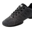 Suny 150 zwart-grijs Dames Latin Danssneakers van mesh goed ventilerend
