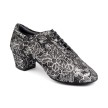 Portdance PD706 Dames Trainingsschoen Zilver Craquelé Leer