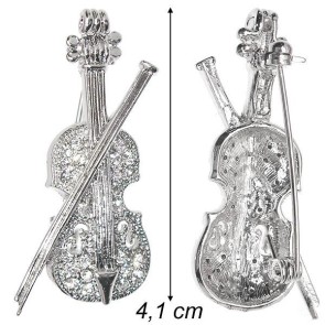 Alista Dancer Basics  Alista Metalen Broche met Strass Viool
