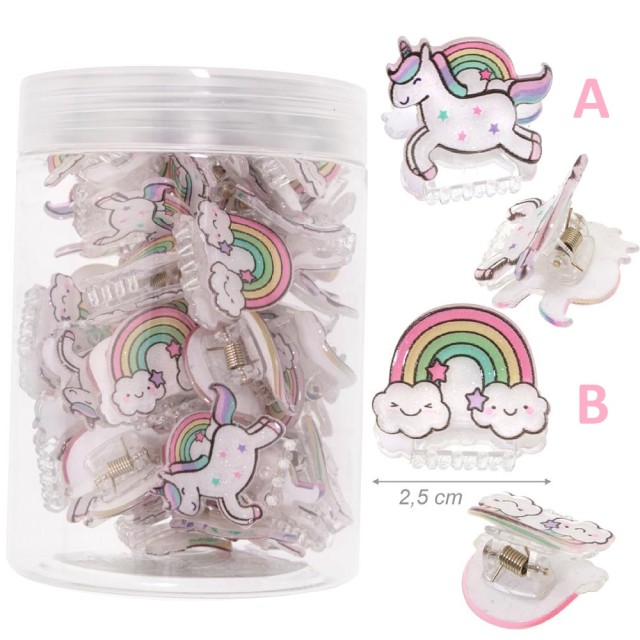 Alista Dancer Basics Alista Eenhoorn en Regenboog Minitang Haarclip