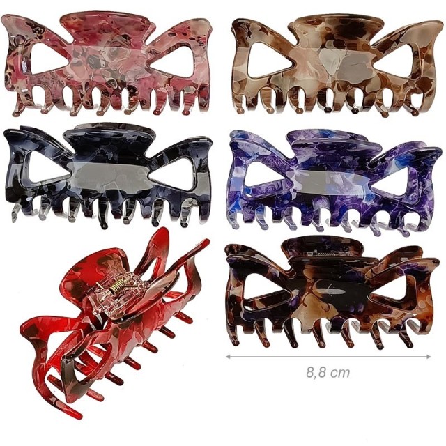 Alista F170694 | Marble Acrylic Hair Claw