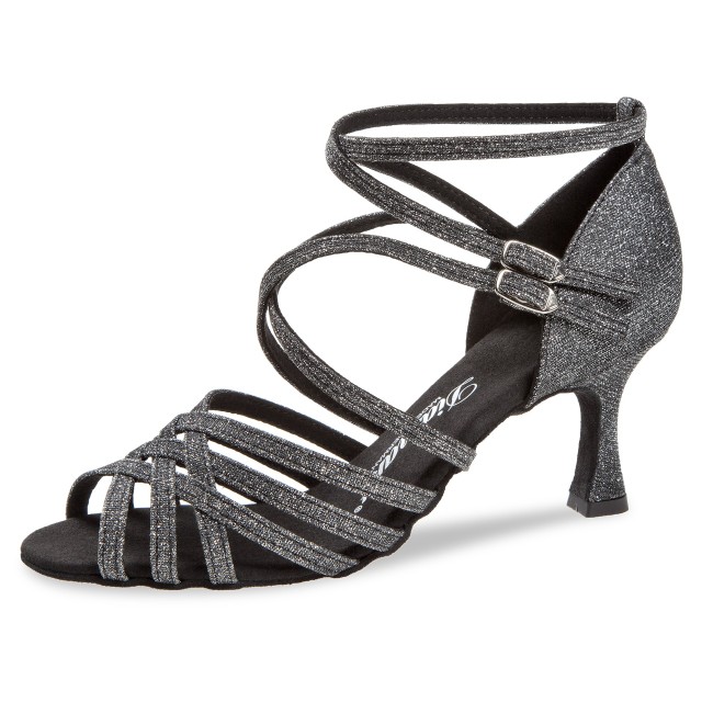 Diamant Dames Zwart-Zilver Brocade Dansschoenen 108-087-519