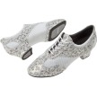 Diamant-Dames-Dansschoenen 188-134-607 zilver met panther print