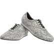 Diamant 183-435-606-V Dames danssneakers luipaard print grijs goud met sleehak