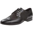 Diamant Heren Dansschoenen zwart leer en suede ballroom latin 089-075-145