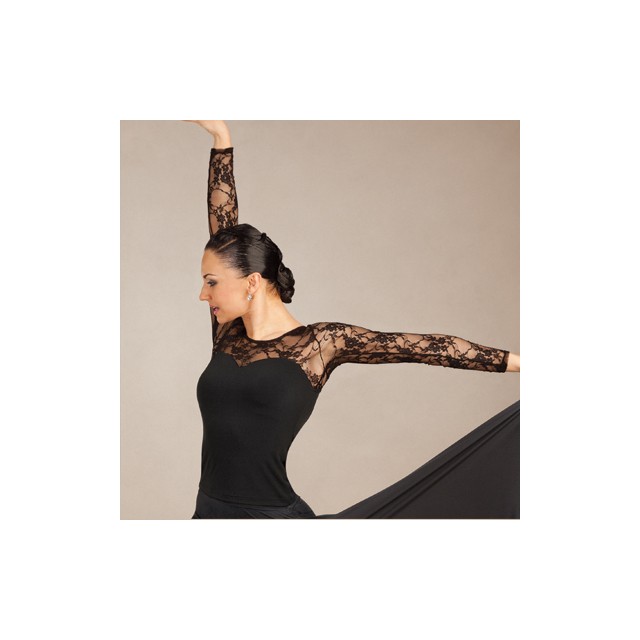Capezio Long-Sleeve Lace Top